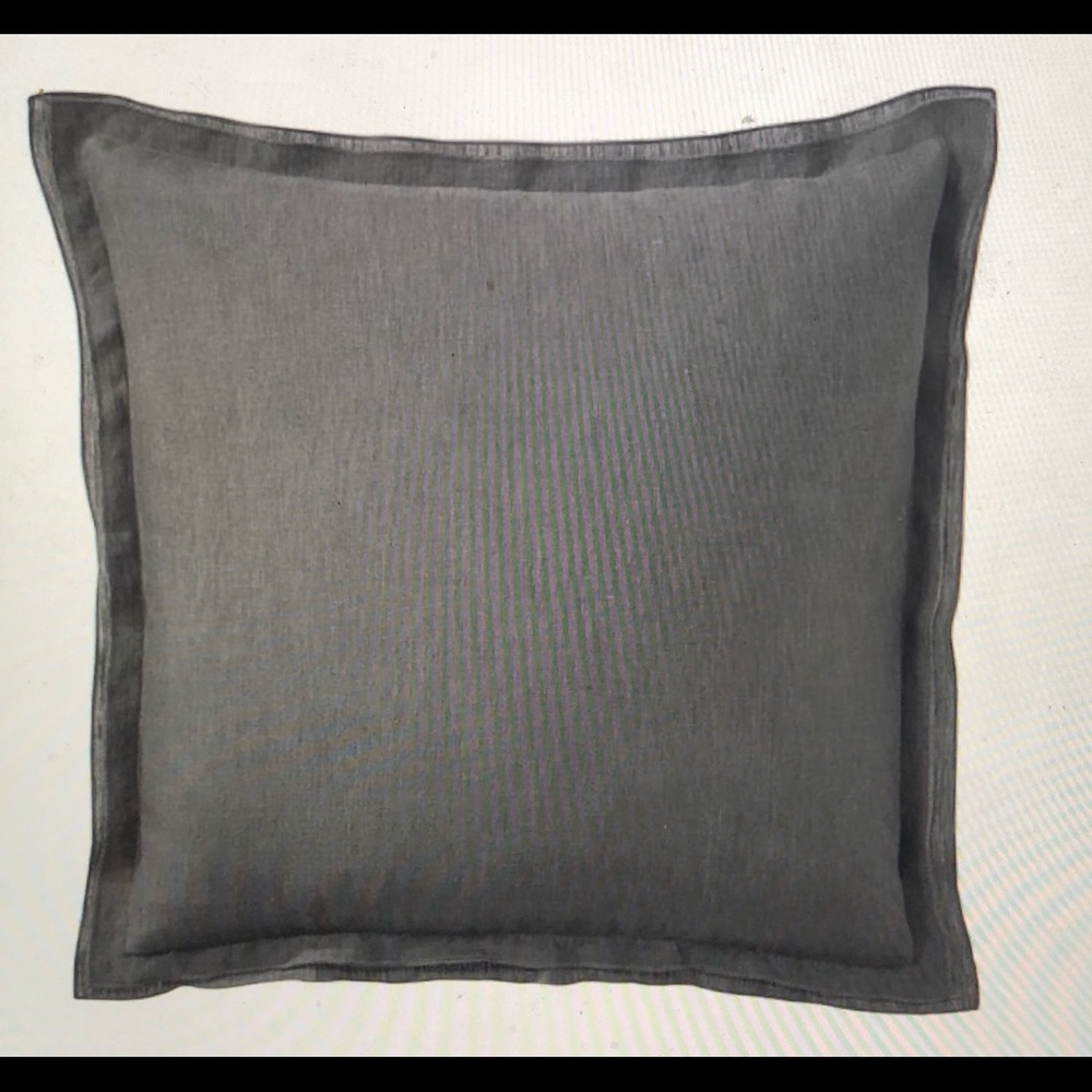 Pottery Barn Charcoal Flax Linen Pillows